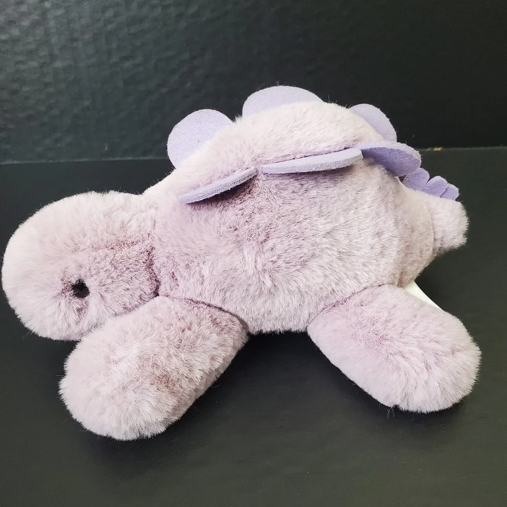 Aurora Flopsie Pink Hedgehog,  Lavender Purple Stegosaurus Dinosaur‎ Plush Lot